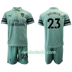 Camisolas de Futebol Arsenal Welbeck 23 Criança Equipamento 3ª 2018/19 Manga Curta